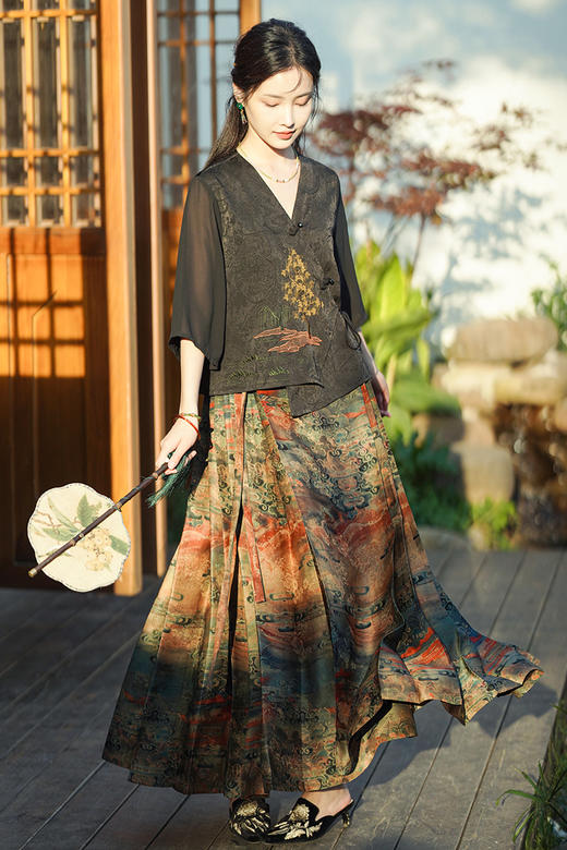 逸红颜明月优选 #『林语』传统改良汉服新中式上衣，显瘦百搭春夏必备，面料超舒服凉快 商品图2