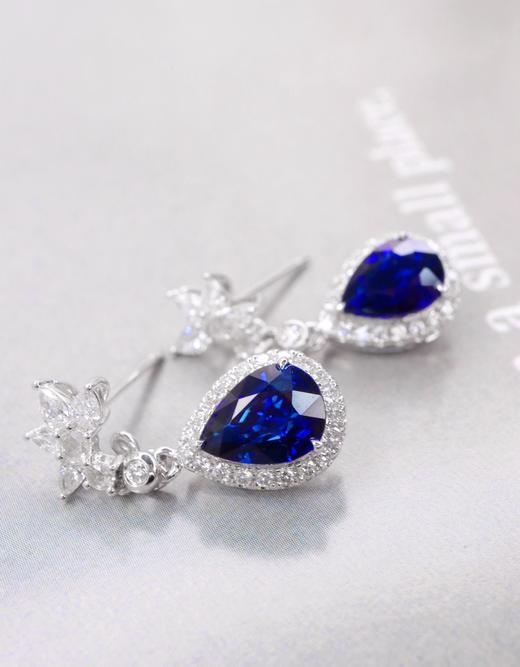 3ct 蓝宝石耳钉 商品图3