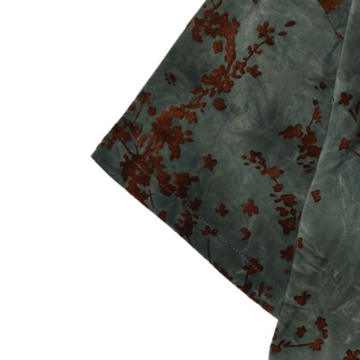 CS94新款扎染花朵印花男士衬衫时尚百搭休闲上衣宽松复古国风短袖 商品图5