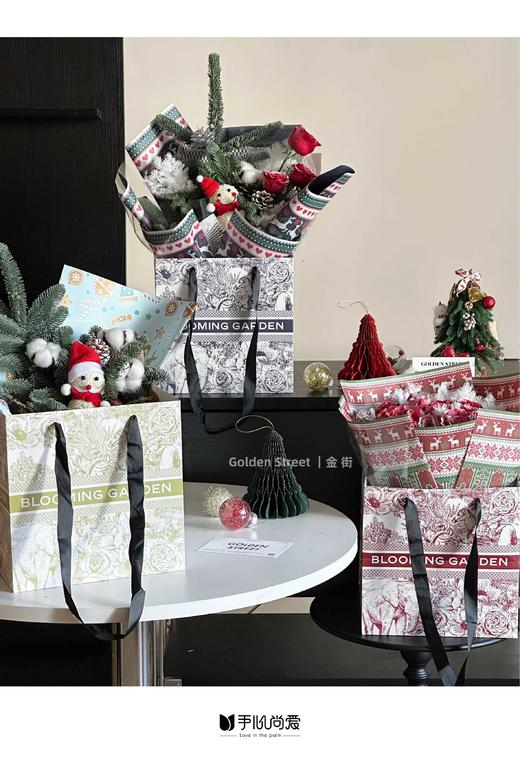 【新款】复古花纹/花之名手提袋（2个/包）（28*28*28cm） 商品图5