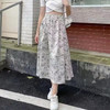 「29.9到手！拼团同款」水墨画裙子女夏季印花中长裙 口袋褶皱A字裙气质通勤半身裙外穿薄 商品缩略图1