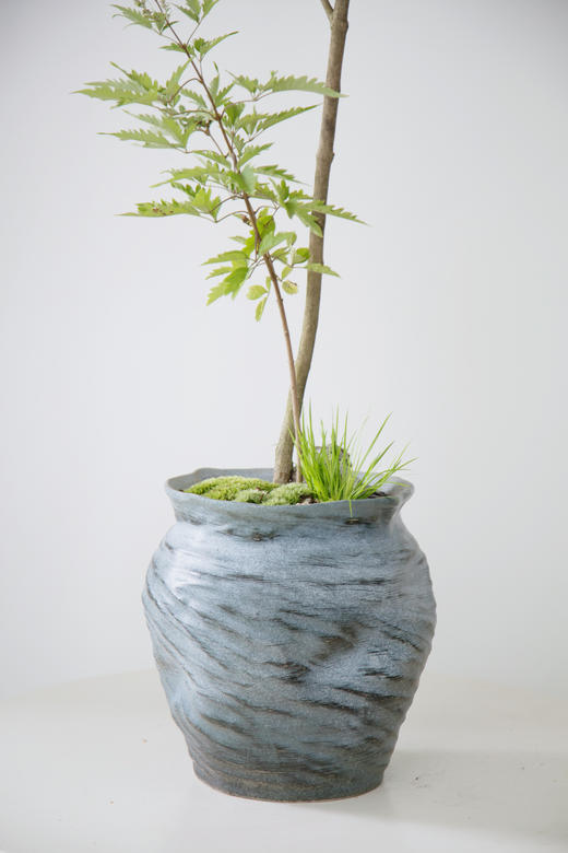 造型黄荆蓝灰盆 商品图1