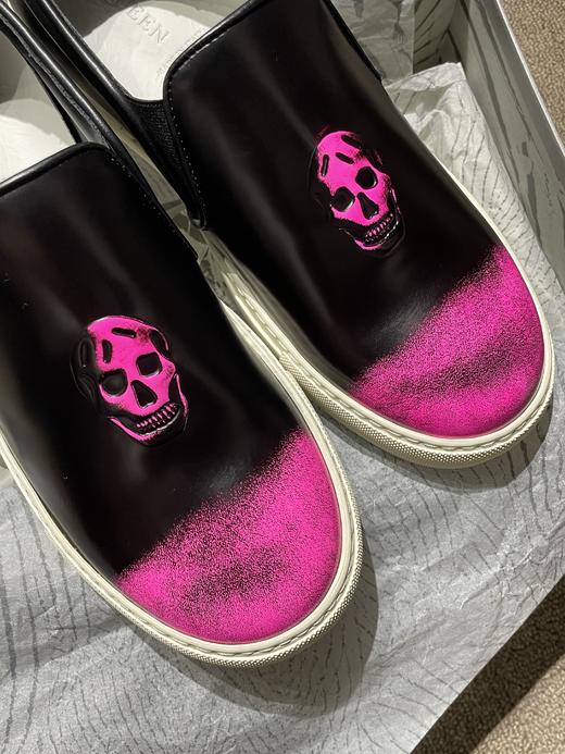 【现货特惠秒】McQueen 麦昆男士一脚蹬真皮休闲鞋 商品图2