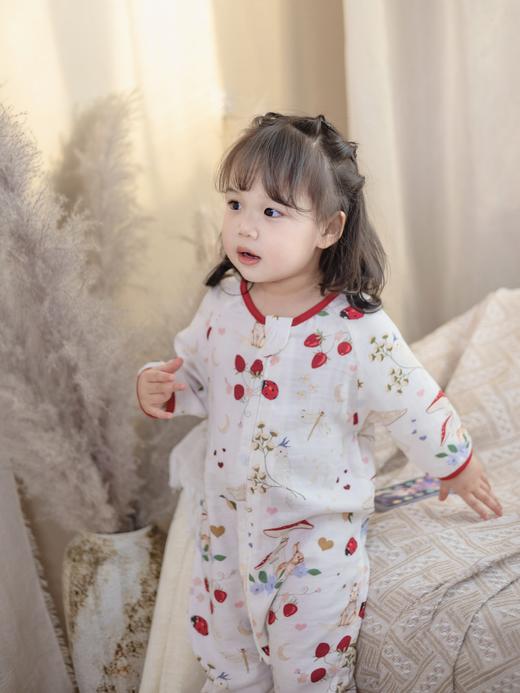 【云优选】BabyStormi竹纤维双层纱七分袖睡袋男女童柔软分腿薄款防踢被 1岁+（适合室温24-26度）（周六日不发货） 商品图4
