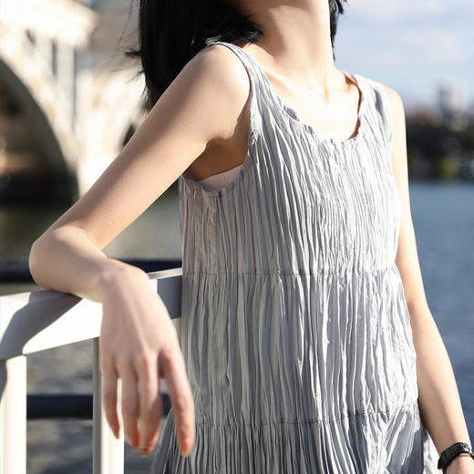 褶皱背心连衣裙｜显高显瘦，优雅浪漫【G】 商品图3