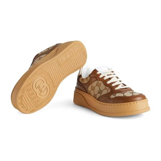 【特惠预定款】Gucci 男女款 皮革+帆布GG 百搭运动休闲鞋，国内现货（需预定，无质量问题不退换） 商品图10