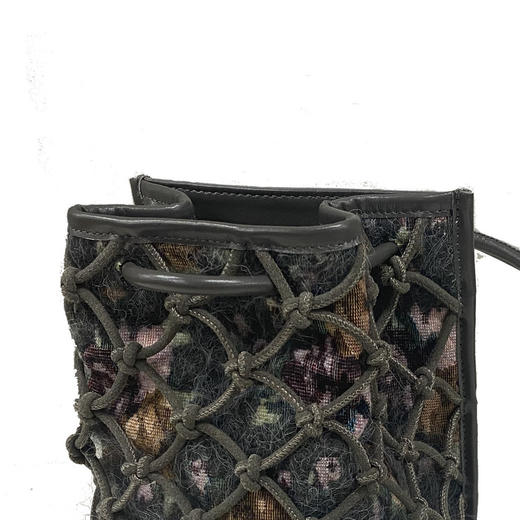 谜底包包女2024秋季新品复古风手工编织网眼拼接单肩包243MQ1364 商品图1