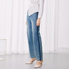 EITIE爱特爱休闲舒适通勤直筒高腰显瘦百搭牛仔裤秋季新款7905614 商品缩略图3