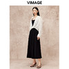 VIMAGE纬漫纪时尚宽松轻薄舒适扭结设计罩衫雪纺上衣秋季新款V2213804 商品缩略图1