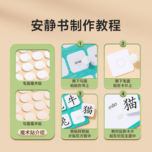 识字早教安静书2-6岁幼儿启蒙认知卡益智趣味认物看图识字贴纸书 商品图3