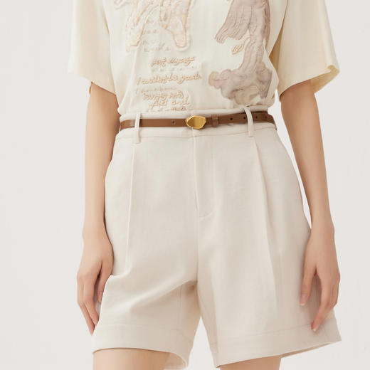 谜底牛皮革腰带女士2024秋季新品复古百搭金属扣头腰带243MQ1360 商品图1