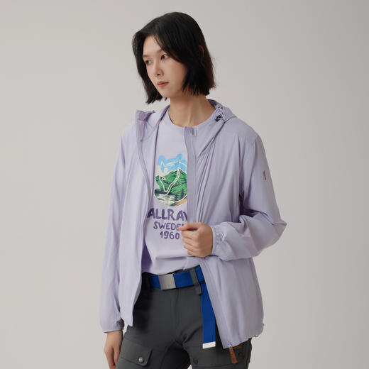 北极狐2024夏季新款女士户外防晒衣 宽松运动超薄防晒服08241254c 商品图3