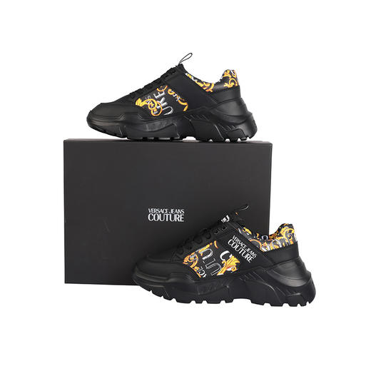 【特惠秒】Versace 范思哲 男士独有印花 真皮软弹轻便运动休闲鞋/老爹鞋 11986 商品图1