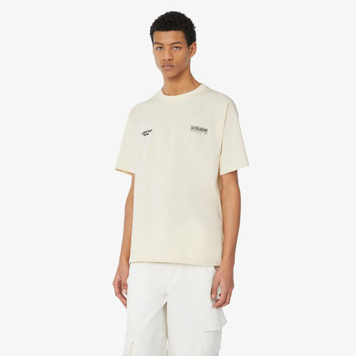 GCDS 男士徽标印花棉质圆领短袖T恤 米白色 A1OM2308JC310 商品图1