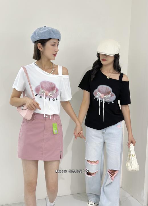 4BSR095440#帽子印花短T 商品图1