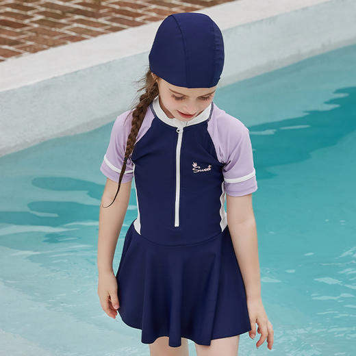 笛莎2023儿童甜系连体公主裙泳衣 商品图1