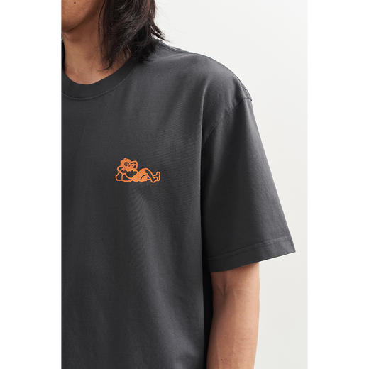 吃茶去chichaqu2024新款全棉圆领短袖T恤男女宽松印花流浪者 商品图3