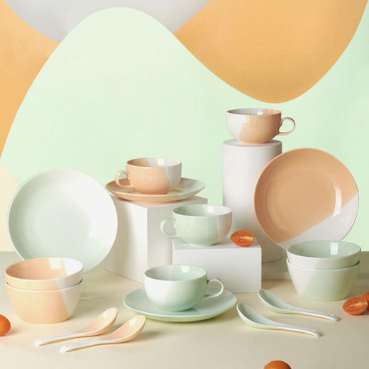 【多样屋专柜】多样屋专柜悠活高温色釉中餐具16件套/SW 商品图0