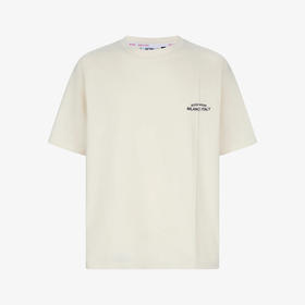 GCDS 男士字母徽标棉质圆领短袖T恤 米白色 A1OM2307JC215