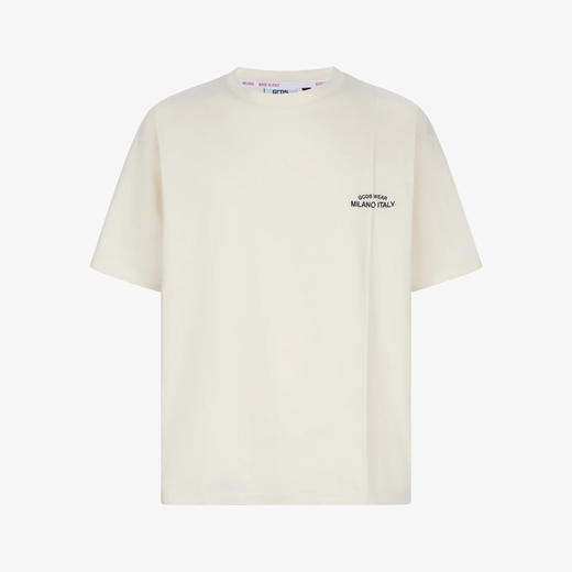 GCDS 男士字母徽标棉质圆领短袖T恤 米白色 A1OM2307JC215 商品图0