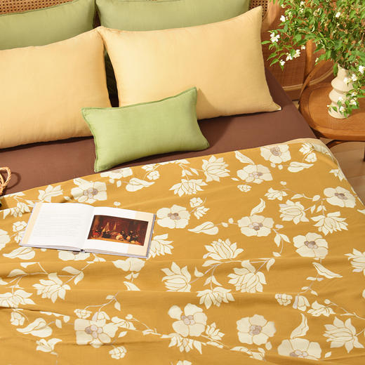 玉兰轻拂系列夏凉被空调被毛巾被凉感家用午睡盖毯 商品图1