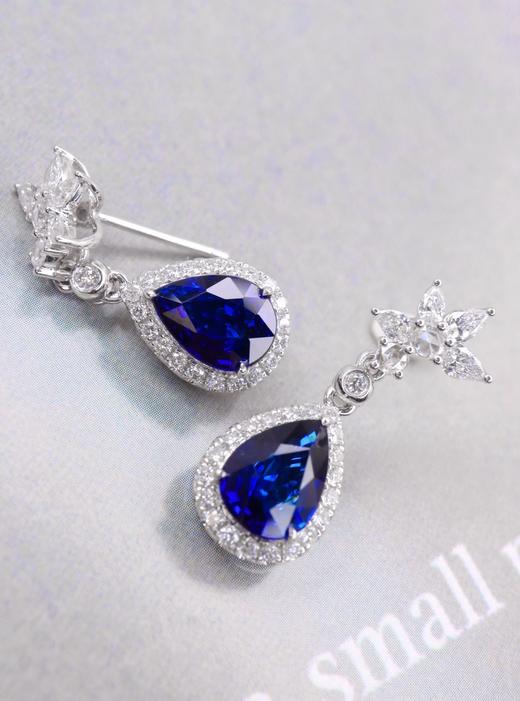 3ct 蓝宝石耳钉 商品图1