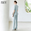 IWY/夏季新品蓝色两件套西服新中式一粒扣通勤干练气质时尚职业装CP2005-L 商品缩略图4