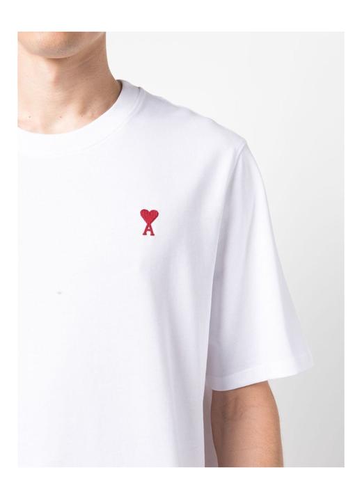 【新品特惠秒】AMI 男女通款 针织红心刺绣logo全棉短袖T恤（偏厚好质感）12056 商品图2