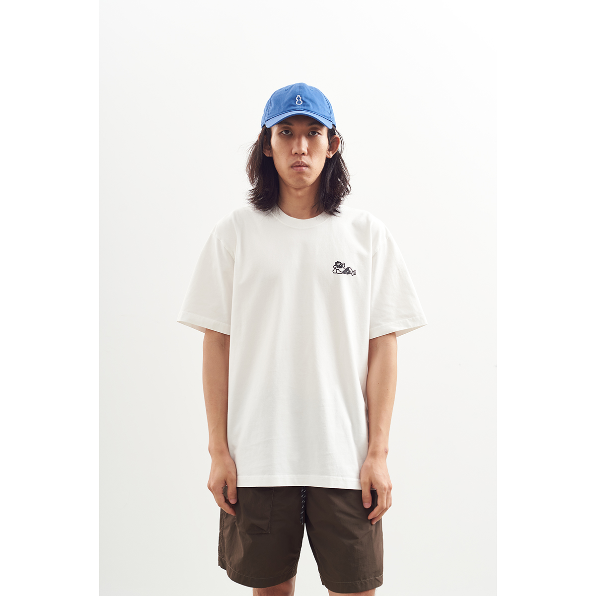 吃茶去chichaqu2024新款全棉圆领短袖T恤男女宽松印花流浪者