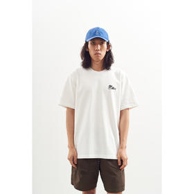 吃茶去chichaqu2024新款全棉圆领短袖T恤男女宽松印花流浪者