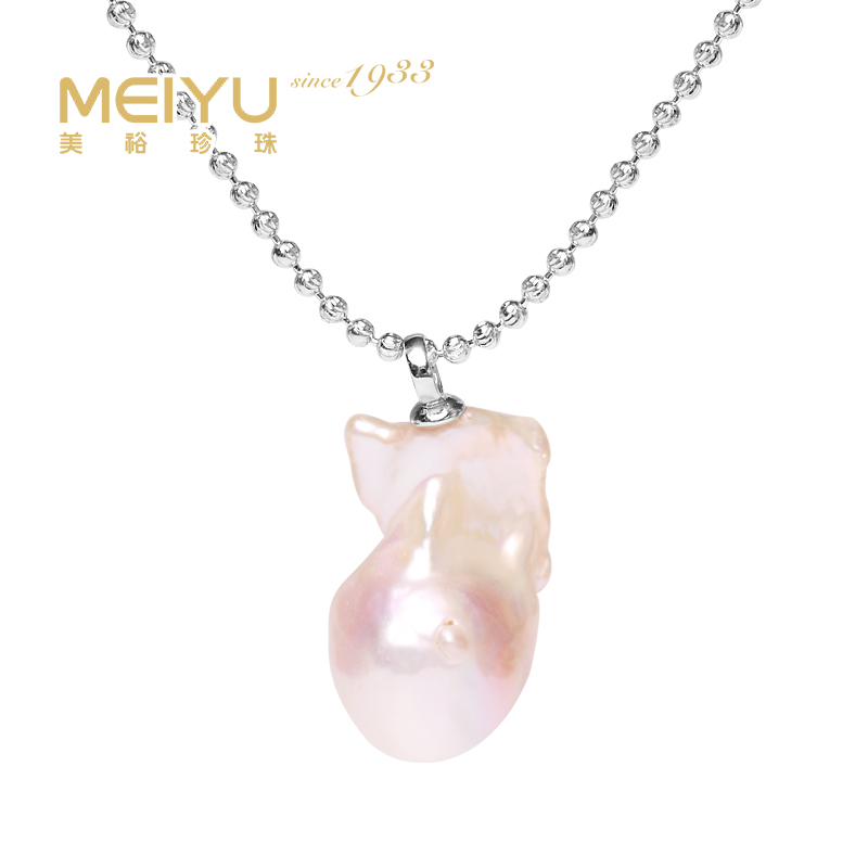 美裕 925银淡水珍珠链坠 异形珠16-17 108418W