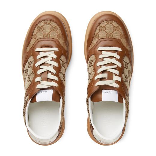 【特惠预定款】Gucci 男女款 皮革+帆布GG 百搭运动休闲鞋，国内现货（需预定，无质量问题不退换） 商品图2
