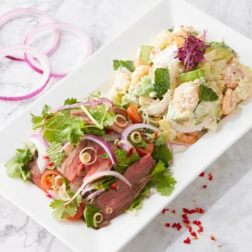 (经典双拼)泰式牛肉色拉&牛油果虾仁土豆色拉 商品图0