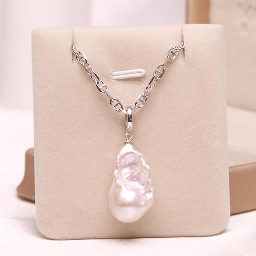 美裕 925银淡水珍珠链坠15-17mm 108415W 商品图3