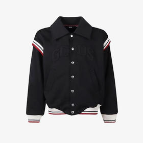 GCDS 男士字母徽标刺绣休闲外套 黑色 A1OM0901JA499