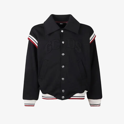 GCDS 男士字母徽标刺绣休闲外套 黑色 A1OM0901JA499 商品图0
