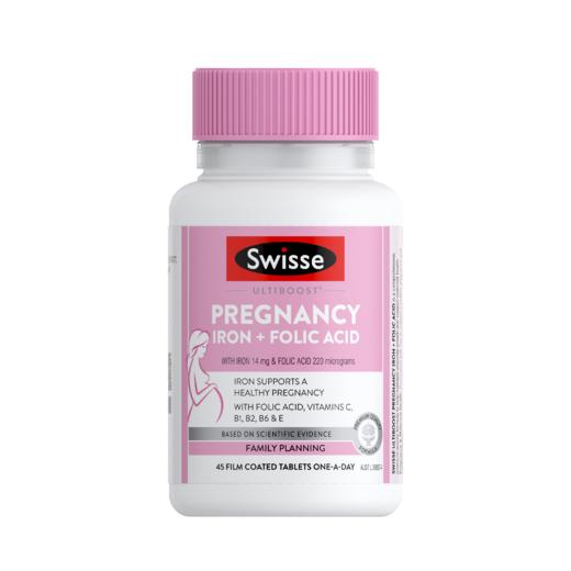 Swisse 孕妇铁叶酸复合维生素片 45片 商品图2