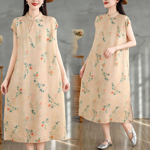 GYH 9967新中式国风旗袍连衣裙宽松气质 商品图0