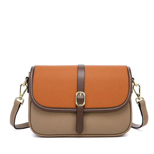 【轻松出行 演绎时尚】2024新款斜挎包 女高级感 小众软皮包 百搭休闲通勤 大容量单肩包-QQ 商品图5