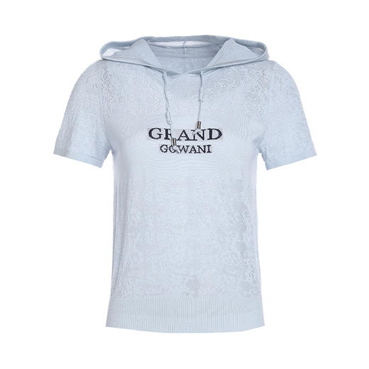 乔万尼针织衫女新款短袖连帽衫EM2M912 商品图4