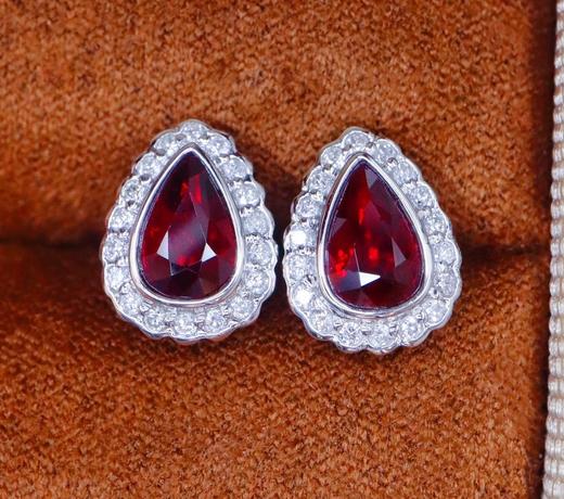 1ct 红宝石耳钉 商品图2