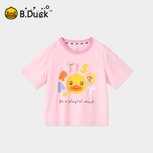 B.Duck小黄鸭童装夏季短袖T恤男女童105-150  BF2501067 商品图2