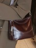 【时髦出街利器，实力颜值担当！】纯牛皮大容量腋下单肩水桶包 女款百搭 2024高级感 牛皮拉链竖款斜挎包-QQ 商品缩略图3