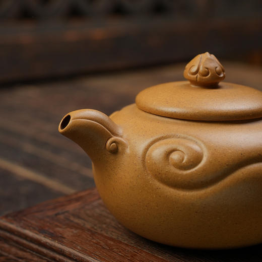 马银锁 吉祥如意壶 本山绿泥宜兴紫砂原矿茶壶紫砂壶功夫茶泡茶壶茶具仿古 商品图2