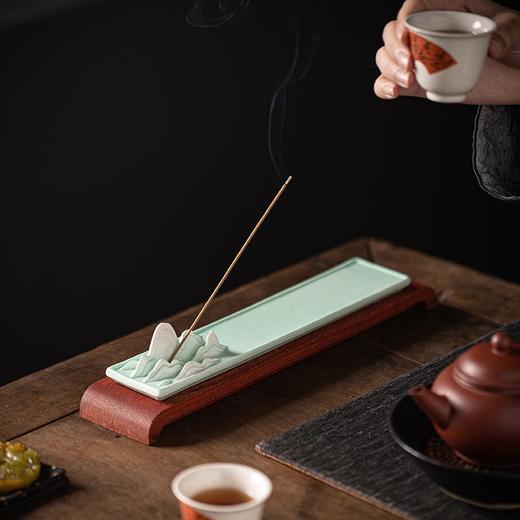 千里江山线香插香炉家用室内卧香炉陶瓷插香香薰摆件礼物 商品图9