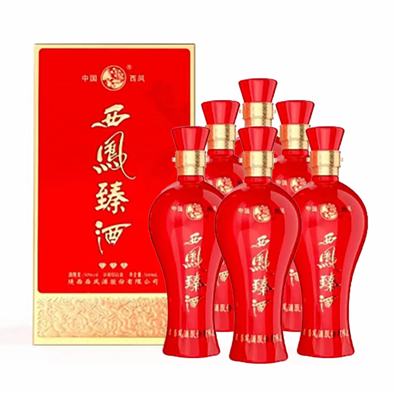 【整箱购】西凤酒 凤臻 50度 浓香型白酒 500ml*6