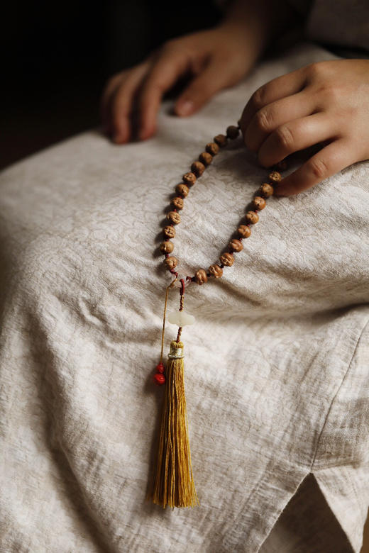 【青山特惠】9mm*26颗老山檀 原创手工雕刻【弥勒】手持 y26 商品图7