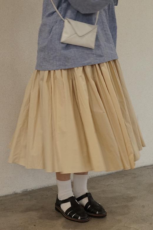 apuntob ​褶皱米黄色棉质半身裙 商品图10