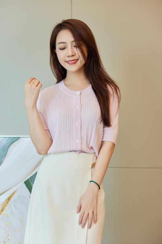 气质OL玉白半裙 商品图2