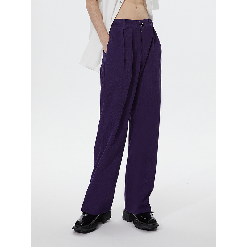 TIWILLTANG启世录 RETURN 灯芯绒结构撞色长裤